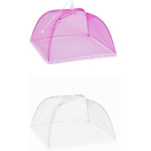 2 grote Pop-Up Mesh Screen Beschermen Voedsel Cover Tent Dome Net Paraplu Picknick Keuken Gevouwen Mesh Anti Fly mosquito Paraplu