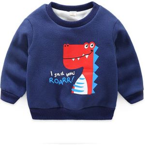 Focusnorm Herfst Winter Kids Meisjes Jongens Sweatshirt Tops 2-7Y Cartoon Print Warme Lange Mouwen Trui Tops