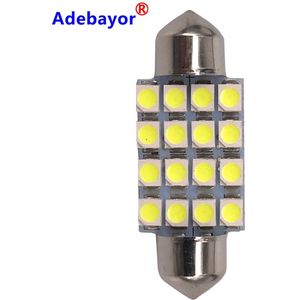 100 Pcs 3528 1210 Wit 16 Smd Led Auto Dome Festoen Interieur Lampjes 31 Mm 36 Mm 39 Mm 41 Mm Auto Dak Kofferbak Licht Dc 12V