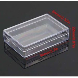 Rechthoekige Transparante Plastic Storage Case Speelkaart Container Voor Club R7RB