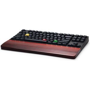 Kashcy Effen Rood Sandelhout Houten Palm Rest Voor Ergonomische Gaming Mechanische Toetsenbord Polssteun Pad, 60 87 104 108 Toetsen