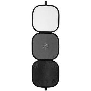 -3 In 1 37Cm 18% Opvouwbare Grijskaart Reflector Witbalans Double Face Focus Board Met Carry tas