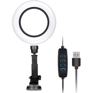Installeren Voor Laptop Zoom Vergadering Selfie Ring Licht Led Webcam Lamp 3 Kleur Modes Met Sucker Video Conferentie Usb aangedreven