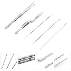 5pcs Durable Stainless Steel Portable Ear Wax Removal Tool Ear Wax Cleaner Ear Pick