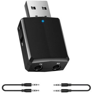 Plug En Play Voor Pc, 3 In 1 Bluetooth 5.0 Audio-ontvanger Zender Stereo Usb 3.5Mm Jack Aux Draadloze Adapter Voor Tv Auto MP3