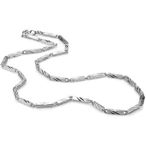 925 Sterling Zilveren Heren Ketting Patroon Graveren Solid Silver Chain Chic Mannen Sieraden Party Accessoires Niet vervagen