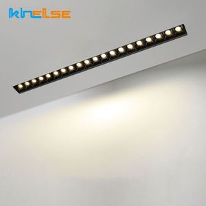 Frameloze Indoor Inbouwdownlight AC110-240V Led Lineaire Bar Lamp Aluminium Plafondlamp Lange Strip Gang Slaapkamer Decor 90Ra
