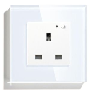Bseed Uk Stopcontact Met Wifi Functie Socket Wifi Socket Wit Zwart Gouden Kleuren 86*86Mm Voor Smart thuis