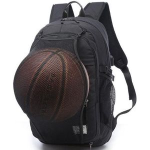 Sport Laptop Rugzak Schooltas Voor Tiener Jongens Voetbal Pack Bag Gym Tassen Mannelijke Met Voetbal Basketbal Netto Rugzak