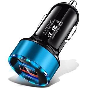 Auto Oplader Voor Mobiele Telefoon Dual Usb Lader Snel Opladen Adapter Voor Iphone 11 Pro Mini Usb Autolader Voor xiaomi Huawei