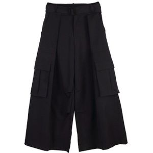 Dark Yamamoto Stijl Losse Rechte Casual Broek Mannen Multi-Pocket Overalls Broadleg Broek Kapper Jeugd Culottes