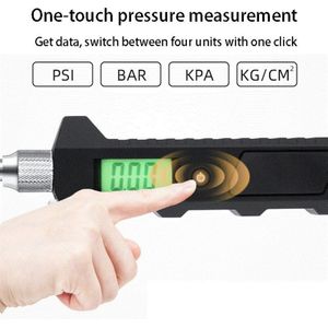 Digitale Bandenspanningsmeter Dual Head 200 Psi Heavy Duty Tire Gauge Voor Truck Auto 4 Instelling Met Backlight lcd