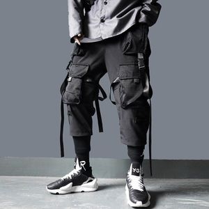 11 Bybb&#39;s Dark Cargo Broek Mannen Harajuku Streetwear Tactiek Broek Lint Multi-Pocket Broek Elastische Taille Hiphop Mannelijke DG29
