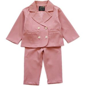 2-8Y School Suits Voor Baby Meisje Formele Slijtage Katoen Meisjes Pakken Kids Blazers Meisje Pak Peuter Jongens Kostuum Kinderkleding set