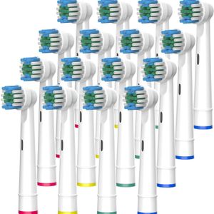 16 ×Replacement Opzetborstels Voor Oral-B Elektrische Tandenborstel Fit Advance Power/Pro Gezondheid/Triumph/3D excel/Vitality Precision Clean