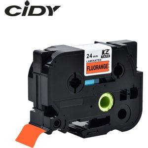 Cidy compatibel tze-B51 Tz-B51 Zwart op Fluorescent orange gelamineerd Label tape gebruikt voor brother printer tz B51 TZE B51