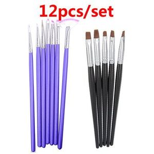 Nail Art Brush Pennen Acryl Nail Penselen UV Gel Nail Polish Schilderen Tekenen Penselen Set Strass Handvat Manicure Gereedschap Borstel