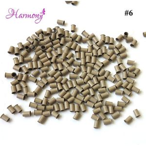 Harmonie Plus Haar 5000 Stks/zak 4.0*3.6*6.0Mm Micro Koperen Buizen/Ringen/Links/Kralen voor Human Hair Extensions 8 Kleuren Optionele