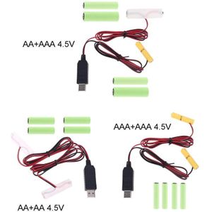 4.5V Aa Aaa Batterij Usb Voeding Kabel Kan Vervangen 3Pcs Aa Aaa 1.5V Batterij Voor Kerst led Licht Walkie Talkie Speelgoed M5TB