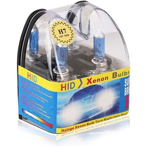 2 stuks/1 paar Super Bright White 6000 k H7 55 W Halogeenlamp Auto Koplamp Lamp Mistlampen auto Lichtbron met Retail Pakket Box