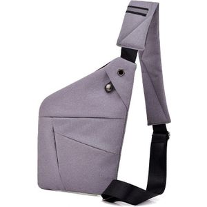 Multi Pocket Borst Tas Voor Mannelijke Messenger Bag Anti-Diefstal Sling Bag Borst Pakken Unisex Met Headset Interface Grijs