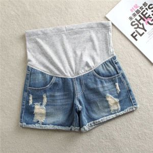 Zomer Denim Moederschap Shorts Voor Zwangere Vrouwen Kleding Zwangerschap Katoenen Kleding Korte Buik Skinny Jeans Broek Gravida