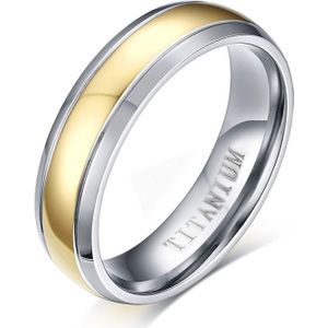 Titanium Ring Voor Mannen En Vrouwen Bruiloft Sieraden Elegante Goud-Kleur Pure Titanium Niet Allergisch Wedding Band Mannelijke
