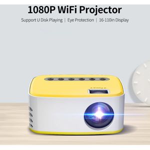 1080P Wifi Home Projector Voor Telefoons 16-110in Display Ondersteuning U Disk/Externe Harde Schijf Spelen Flexibele Voeding
