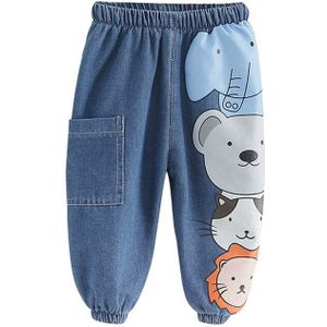 Herfst Stijl Eenvoudige En Comfortabele Beamed Casual Broek Voor Kleine En Middelgrote Kinderen Leuke En Leuke Jeans Voor Jongens en Meisjes