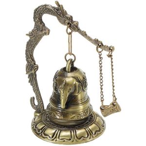 Gragon Olifant Lotus Karper Guanyin Phoenix Bell Klok Gesneden Standbeeld Lotus Boeddha Boeddhisme Arts Standbeeld Klok Ambachten Decor Thuis