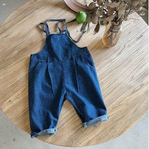 Herfst Mode Jongens Losse Denim Overalls Kinderen Oversized Jarretel Broek