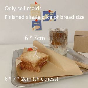 Toast Brood Vorm Handgemaakte Kaars Mallen Retro Scones Dessert Kaars Siliconen Mal Decor Kaars Maken