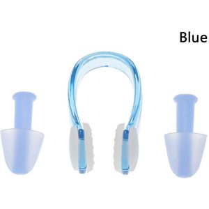 1Pc Neus Clip + 2 Stuks Ear Plug Met Opbergdoos Zachte Zwemmen Oordopjes Voorkomen Water Bescherming Ear Plug zwembad Zwemmen Dive Accessoires