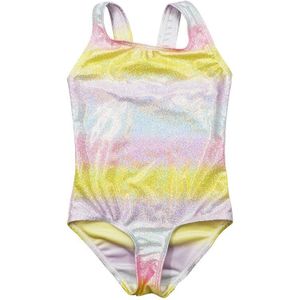 Meisje Zilver Gedrukt Bikini Kinderen Badpak Tiener Meisje Een Stukken Badmode Bling Bling Patchwork Badpak Kids Bikini