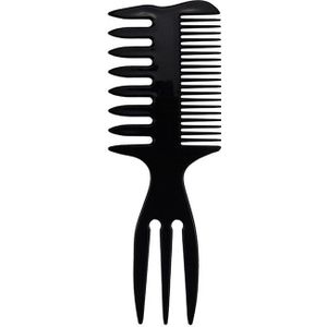 Barbershop Professionele Men&#39;s Vintage Olie Hoofd Zwarte Kappers Grove Vork Kam Terug Haar Kam Set