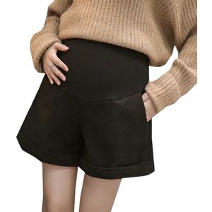 Zwangere Vrouwen Buik Shorts Losse A-lijn Moederschap Laarzen Broek Plus Size Zwart Grijs Zwangerschap Wollen Broek