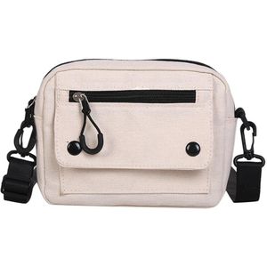 Vrouwen Pure Kleur Doos Schoudertas Canvas Casual Stijl Rits Knop Messenger Tassen Portemonnees En Kleine Handtassen Torebki Damskie A40