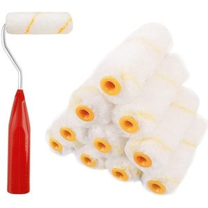 ! 11Pcs Verfroller Cover Set, 4 Inch Muur Schilderen Microfiber Verf Roller Tool Kit Voor Muurschildering, vlekken Cleanin