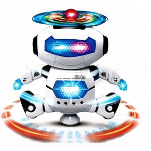 Ruimte Walking Dansen Robot Speelgoed 360 ° Body Spinning Robot Speelgoed Met Led Lichten Knipperen En Muziek Voor Peuter Kids