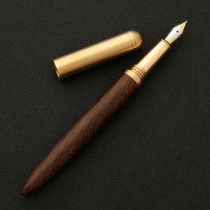 Luxe Hout Vulpen 0.7Mm Fine Nib Kalligrafie Pennen Schrijven Metalen Houten Briefpapier Kantoor Schoolbenodigdheden