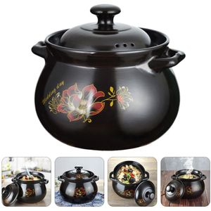 1 Pc Prachtige Anti-Brandwonden Duurzaam Aardewerk Pot Kookpan Keramische Soep Pot Voor Keuken
