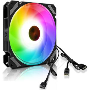 Coolmoon Cpu Koeler Argb 120Mm 4 Pin Radiator Stille Pwm Temperatuurregeling 5V Pc Computer Case Cooling Fan
