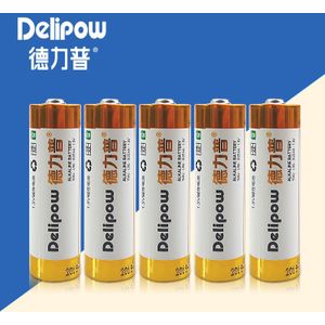 Delipow batterij wegwerp batterij nr 5 aa lr6 hoge prestaties alkaline batterij 5 ring shaped oplaadbare ion cell