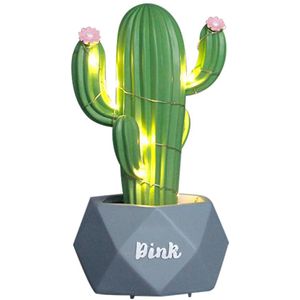 3D Cactus Led Romantische Tafellamp Groen Roze Lamp Verlichting Night Lights Voor Baby Slaapkamer Decoratie Luminaria Kamer Decor