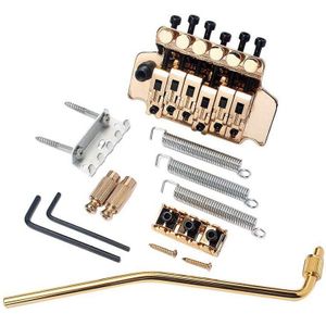 Gitaar Tremolo Bridge Set Voor Fender Amerikaanse Standaard Moderne Stratocaster Gitaar Vervanging (Golden)