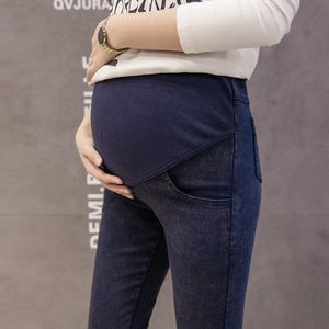 Blauw Zwart Potlood Elastische Moederschap Jeans Zwangere Vrouwen Kleding Verpleging Zwangerschap Leggings Broek Katoen Denim Broek Kleding