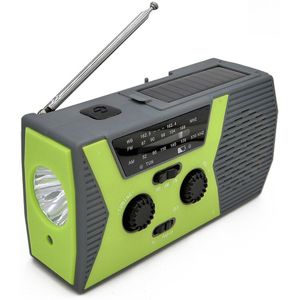 Hand Radio Solar Crank Dynamo Powered Am/Fm Weer Waterdichte Radio Gebruik Emergency Led Zaklamp En Power Bank