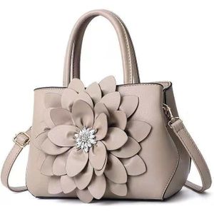 Diamond Women Handbag 3D Flower PU Leather Tote Bag Female Large Shoulder Bag Girls Ladies Messenger Bags