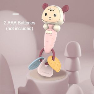 Baby Speelgoed 0 12 Maanden Voor Eletric Hand Rammelaar Juguetes Chinese Engels Geluid Licht Bijtring Rammelaar Speelgoed Voor Baby Educatief