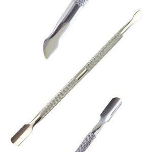 1 Pc Double Ended Draagbare Rvs Cuticle Pusher Remover Nail Cleaner
